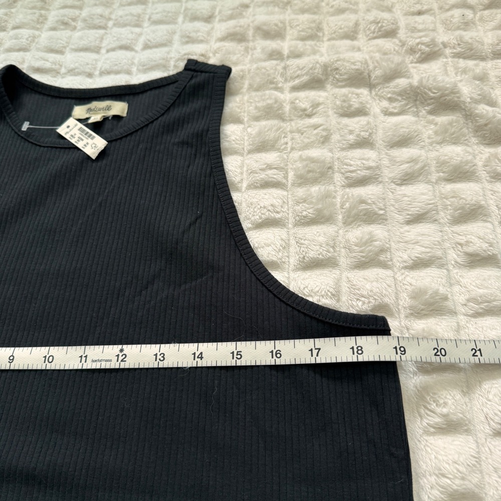 NEW Madewell XL Black Highneck Tank in Sleekhold Layer Cami Basic Capsule - Picture 3 of 7